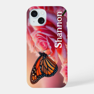 iPhone Case - Vlinder Roos 15 Hoesje