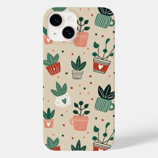 iPhone case with I wet my plants design (Achterkant)
