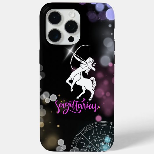 iPhone Case zwart Boogschutter (Achterkant)