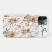 IPhone cases Floral Kitten mam (Achterkant (horizontaal))