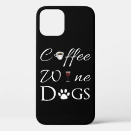 iPhone Coffee Wine Dogs iPhone 12 Hoesje
