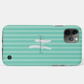 iPhone / coque ipad Aqua Green Stripe (Dos (Horizontal))