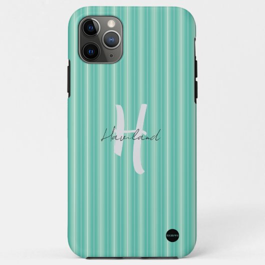 iPhone / coque ipad Aqua Green Stripe (Dos)