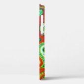 iPhone / coque ipad Paisley Rouge et vert (Verso / Gauche)