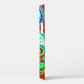 iPhone / coque ipad Paisley Rouge et vert (Verso / Droite)