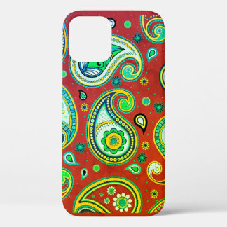 iPhone / coque ipad Paisley Rouge et vert