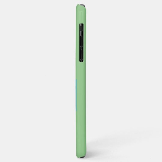 iPhone / coque ipad personnalisé corail vert bleu  (Dos/Gauche)