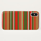 iPhone / coque ipad rayé rouge, vert et blanc (Dos (Horizontal))