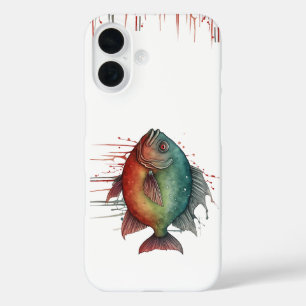 iPhone / coque ipad - Série aquarelle : Piranha