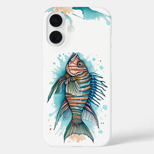 iPhone / coque ipad - Série aquarelle : Poisson-li (Verso)