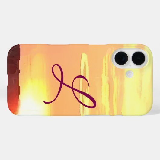 iPhone / coque ipad Sunset monogrammé (Verso (horizontal))