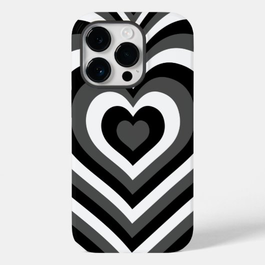 iPhone coque iphone Black & White Heart 14 (Verso)