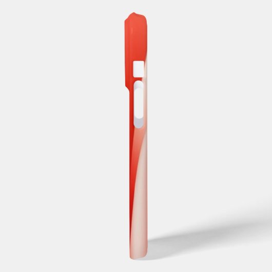 iPhone coque moderne rouge et blanc (Verso / Gauche)