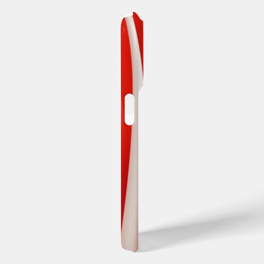 iPhone coque moderne rouge et blanc (Verso / Droite)