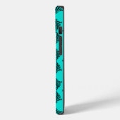 Iphone Damask Hoesje - Donker Blauwgroen (Achterkant / Links)