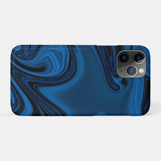 iPhone décoratif bleu foncé marbisé / coque ipad (Dos (Horizontal))