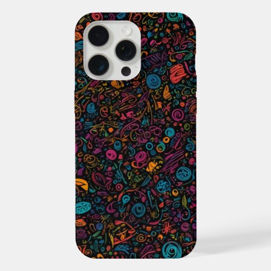 Iphone Doodles couleur 15 pro max coque (Verso)