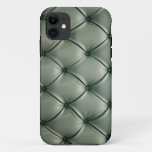 iPhone-draagtas -  groene lederen opberging iPhone 11 Hoesje