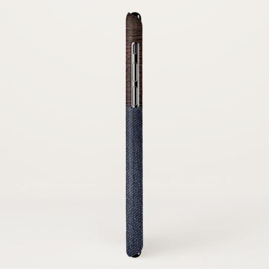 iPhone-draagtas met leder- en denimtextuur Case-Mate iPhone Case (Achterkant/links)