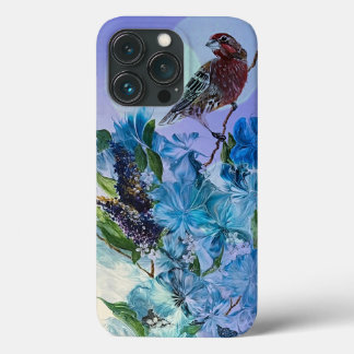 iPhone-draagtas voor Finch en Flowers iPhone 13 Pro Hoesje