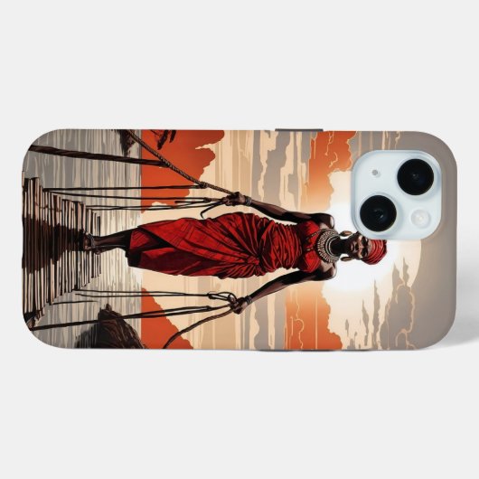 Iphone femme africaine / coque ipad (Verso (horizontal))