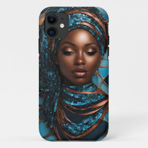 iPhone / Femme coque ipad Cuivre bleu Mosiac