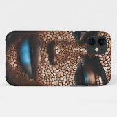 iPhone / Femme coque ipad Cuivre bleu Mosiac (Dos (Horizontal))
