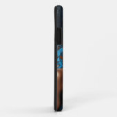 iPhone / Femme coque ipad Cuivre Bleu Mosiac (Dos/Droite)