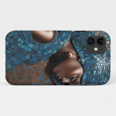 iPhone / Femme coque ipad Mosiac Cuivre bleu (Dos (Horizontal))