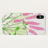 iPhone Fleur sauvage rose et vert / coque ipad (Dos (Horizontal))