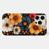 iPhone floral foncé 15 pro max coque (Verso Horizontal)