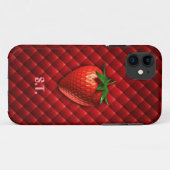 iPhone fraise 5 Coque (Dos (Horizontal))