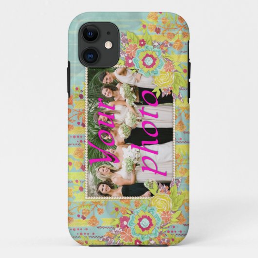 iPhone Galaxy iPad iPod Blue Yellow Flowers Coque (Dos)