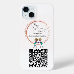 iPhone gepersonaliseerde Logo QR-code 15 Mini Hoesje