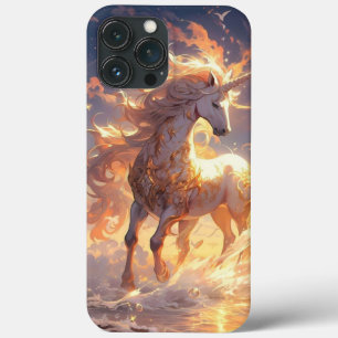 iPhone geval zeldzaam paard goud afdrukken 13 Pro Max Hoesje