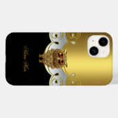 iPhone Gold Black White Owl Jewel Afbeelding Case-Mate iPhone Case (Achterkant (horizontaal))