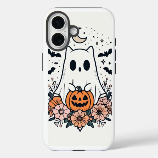 iPhone Halloween kawaii ghost iPhone 16 hoesje (Achterkant)