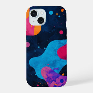 iPhone hoesje _ Abstracte Neon Splatter iPhone 15 Hoesje