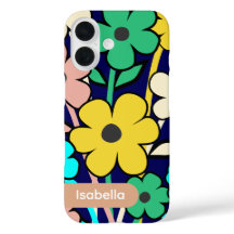 iPhone hoesje bloemmotief kleurrijk patroon esthet