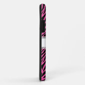 iPhone hoesje Custom Zebra Print Roze Zwart (Achterkant/rechts)