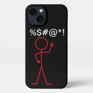 iPhone Hoesje - "Eff You" Rode Stokfiguur iPhone 13 Hoesje