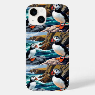 iPhone hoesje met IJslandse papegaaiduikers