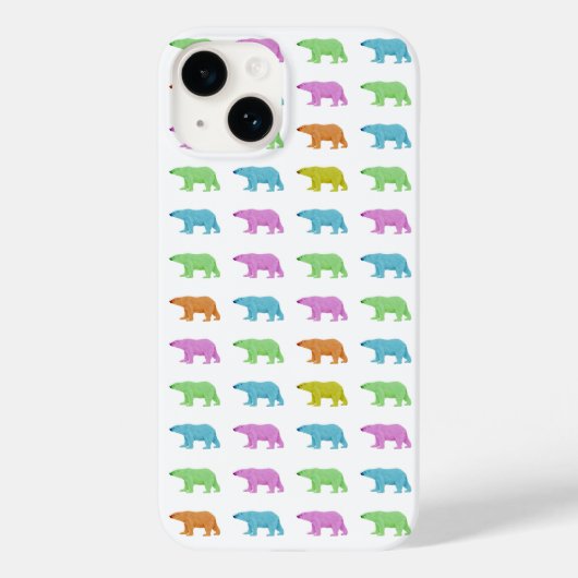 iPhone Hoesje met Poolbeerpatroon (Achterkant)
