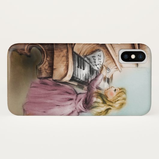 iPhone  hoesje - Piano Girl (Achterkant (horizontaal))