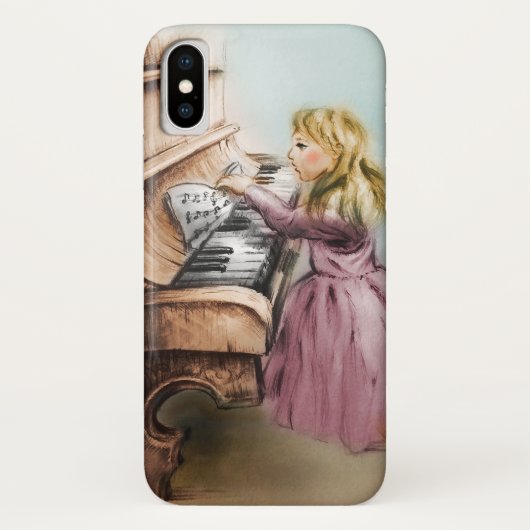 iPhone hoesje - Piano Girl (Achterkant)