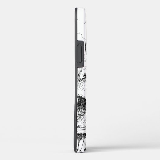 IPHONE INITIAL 12 COQUE Hookah-Fumer la chenille (Verso / Droite)