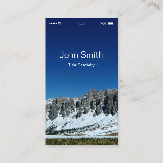 iPhone iOS  flatUI-stijl Visitekaartje (Voorkant)