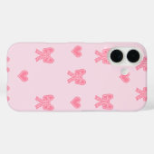 iPhone / iPad case Cute Pink Bows and Hearts Coque (Verso (horizontal))