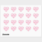 iPhone / iPad case Cute Pink Bows and Hearts Coque Hart Sticker (Vel)