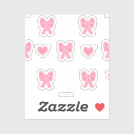 iPhone / iPad case Cute Pink Bows and Hearts Coque Sticker
